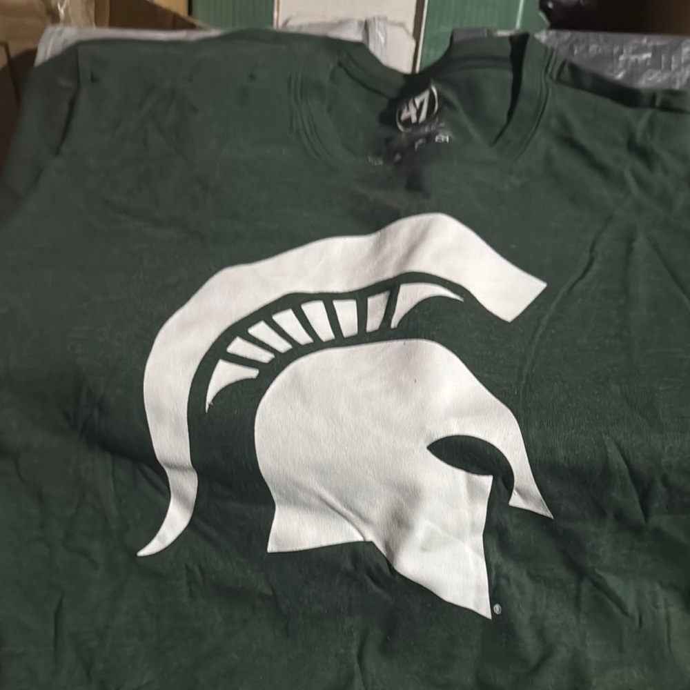 NWT Men’s XXL 47 Green Michigan State Tee